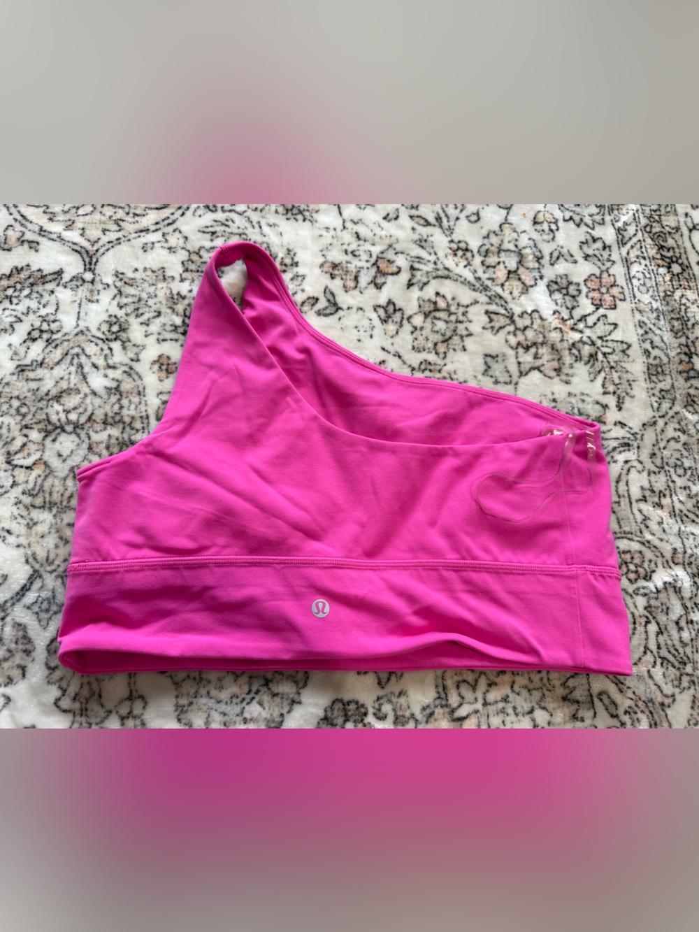 Lululemon One-Shoulder Sports Bra - Bright Pink - Picture 3 of 4